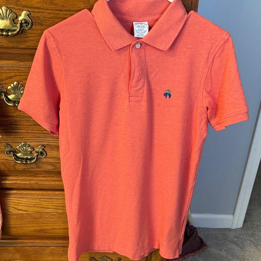 Brooks Brothers Vibrant Coral Kids Polo